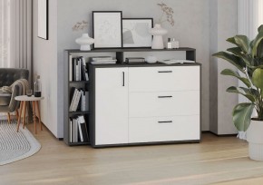 Комод с дверкой и тремя ящиками (графит/белый) в Тобольске - tobolsk.ok-mebel.com | фото 3