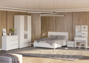 АДЕЛИНА Комод с тремя ящиками (белый рамух) в Тобольске - tobolsk.ok-mebel.com | фото 3