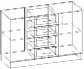 СОФИЯ Комод К1000 2Д (венге/дуб белфорт) в Тобольске - tobolsk.ok-mebel.com | фото 3