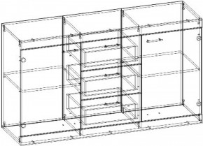СОНАТА КС-1500 Комод (Дуб сонома/Белый глянец) в Тобольске - tobolsk.ok-mebel.com | фото 2