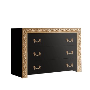 Комод Тиффани Premium черная/золото (ТФКМ-1(П) в Тобольске - tobolsk.ok-mebel.com | фото