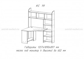 Компьютерный стол №19 (Анкор темный) в Тобольске - tobolsk.ok-mebel.com | фото 3