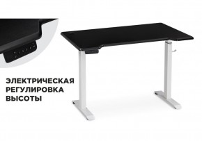 Компьютерный стол Маркос с механизмом подъема 120х75х75 черная шагрень / белый в Тобольске - tobolsk.ok-mebel.com | фото