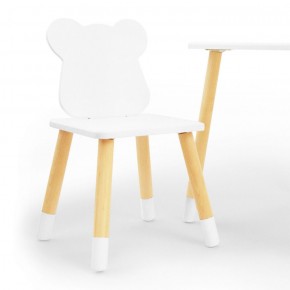 Комплект детской мебели стол и два стула Мишутка (Белый/Белый/Береза) в Тобольске - tobolsk.ok-mebel.com | фото