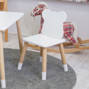 Комплект детской мебели стол и два стула Мишутка (Белый/Белый/Береза) в Тобольске - tobolsk.ok-mebel.com | фото 2