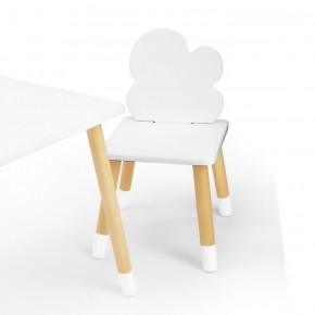 Комплект детской мебели стол и два стула Облачко (Белый/Белый/Береза) в Тобольске - tobolsk.ok-mebel.com | фото