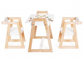 Комплект детской мебели стол и  два стула Я САМ "Лофт-Дуо" (Белый) в Тобольске - tobolsk.ok-mebel.com | фото 1