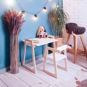 Комплект детской мебели стол и  два стула Я САМ "Лофт-Дуо" (Белый) в Тобольске - tobolsk.ok-mebel.com | фото 10
