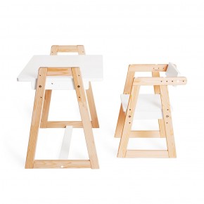Комплект детской мебели стол и  два стула Я САМ "Лофт-Дуо" (Белый) в Тобольске - tobolsk.ok-mebel.com | фото 8
