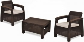 Комплект мебели Корфу Уикенд (Corfu Weekend) коричневый - серо-бежевый * в Тобольске - tobolsk.ok-mebel.com | фото