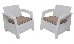 Комплект уличной мебели Yalta Premium Terrace Set (Ялта) белый (+подушки под спину) в Тобольске - tobolsk.ok-mebel.com | фото 4