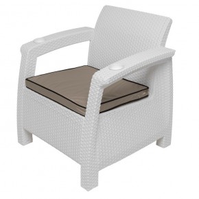 Комплект уличной мебели Yalta Premium Terrace Set (Ялта) белый (+подушки под спину) в Тобольске - tobolsk.ok-mebel.com | фото 7
