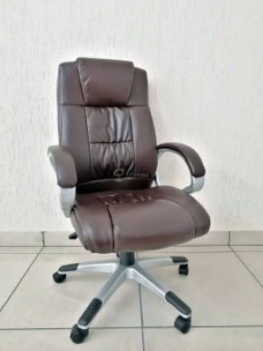 Кресло Barneo K-6 для руководителя (коричневая экокожа) в Тобольске - tobolsk.ok-mebel.com | фото 1
