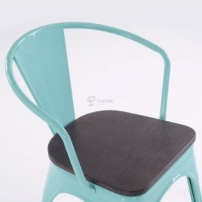 Кресло Barneo N-245 Tolix style Wood  (RAL6027 бирюзовый) в Тобольске - tobolsk.ok-mebel.com | фото 2