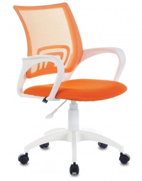 Кресло BRABIX "Fly MG-396W", пластик белый, сетка, оранжевое, 532401, MG-396W_532401 в Тобольске - tobolsk.ok-mebel.com | фото 1