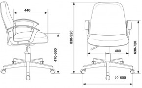 Кресло Бюрократ CH-808-LOW/#B черный 3С11 в Тобольске - tobolsk.ok-mebel.com | фото 4