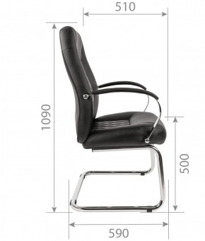 Кресло для посетителя CHAIRMAN 950 V Черное в Тобольске - tobolsk.ok-mebel.com | фото 5