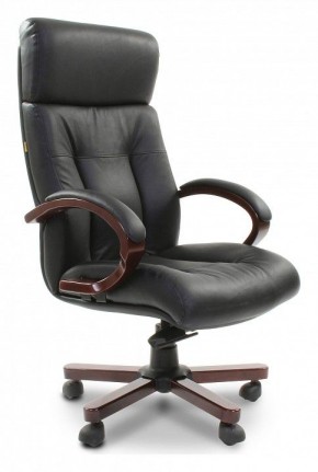 Кресло для руководителя Chairman 421 черный/орех темный, черный в Тобольске - tobolsk.ok-mebel.com | фото 1