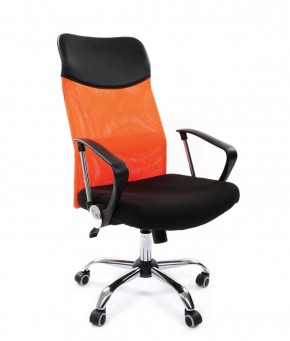 Кресло для руководителя CHAIRMAN 610 N (15-21 черный/сетка оранжевый) в Тобольске - tobolsk.ok-mebel.com | фото