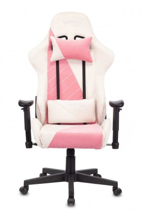 Кресло игровое Бюрократ VIKING X VIKING X PINK Fabric белый/розовый в Тобольске - tobolsk.ok-mebel.com | фото 3