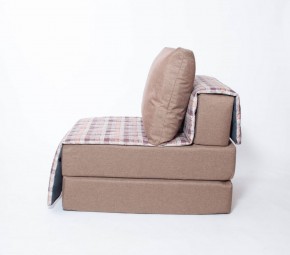 Кресло-кровать бескаркасное Харви (коричневый-квадро беж) в Тобольске - tobolsk.ok-mebel.com | фото 2
