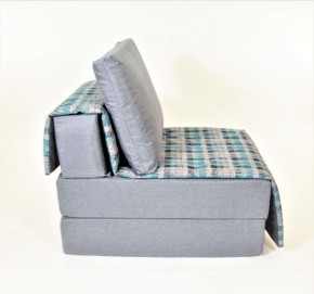 Кресло-кровать бескаркасное Харви (серый-квадро азур) в Тобольске - tobolsk.ok-mebel.com | фото 3