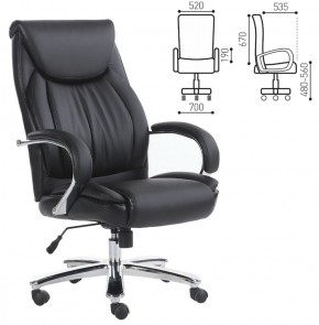 Кресло офисное BRABIX "Advance EX-575" (хром/экокожа/черное) 531825 в Тобольске - tobolsk.ok-mebel.com | фото 2