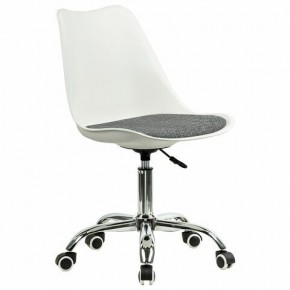 Кресло стул BRABIX "Eames MG-310 CH", хром, пластик белый, ткань серая, 532924 в Тобольске - tobolsk.ok-mebel.com | фото 2