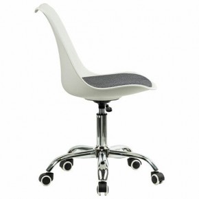 Кресло стул BRABIX "Eames MG-310 CH", хром, пластик белый, ткань серая, 532924 в Тобольске - tobolsk.ok-mebel.com | фото 3