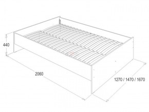 Кровать 1.6 каркас + спинка головная + 2 ящика Ольга-14 без основания в Тобольске - tobolsk.ok-mebel.com | фото 3