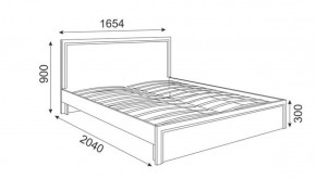 Кровать 1.6 М07 Стандарт с основанием Беатрис (Орех гепланкт) в Тобольске - tobolsk.ok-mebel.com | фото