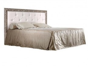 Кровать 2-х спальная (1,6 м) Тиффани штрих-лак/серебро с мягким изголовьем (ТФКР-2) в Тобольске - tobolsk.ok-mebel.com | фото