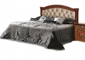 Кровать 2-х спальная с мягким изголовьем без изножья Карина-3 орех (К3КР-4[1]) в Тобольске - tobolsk.ok-mebel.com | фото