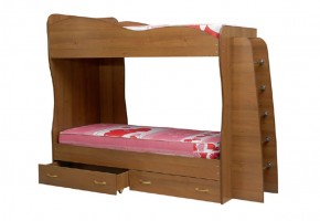 Кровать детская 2-х ярусная Юниор-1 (800*2000) ЛДСП в Тобольске - tobolsk.ok-mebel.com | фото 1
