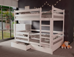 Кровать двухъярусная без крыши 80*190 Белый в Тобольске - tobolsk.ok-mebel.com | фото