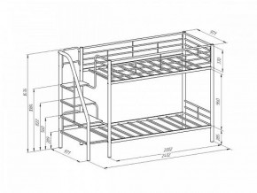 Кровать двухъярусная "Толедо" Черный/Венге в Тобольске - tobolsk.ok-mebel.com | фото 2