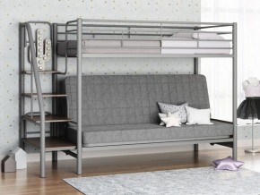 Кровать двухъярусная с диваном "Мадлен-3" (Серый/Серый) в Тобольске - tobolsk.ok-mebel.com | фото 1
