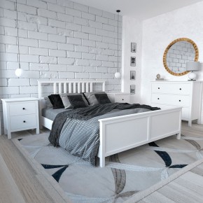 Кровать Ф-156.02 двухспальная 160х200 из массива сосны, цвет белый в Тобольске - tobolsk.ok-mebel.com | фото