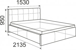 Кровать Изабелла с латами Newtone cacao 1600x2000 в Тобольске - tobolsk.ok-mebel.com | фото 5