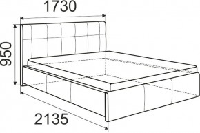 Кровать Изабелла с латами Newtone cacao 1600x2000 в Тобольске - tobolsk.ok-mebel.com | фото 6