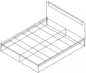 СОФИЯ Кровать КР1600 (венге/дуб белфорт) щиты в Тобольске - tobolsk.ok-mebel.com | фото 2