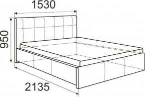 Кровать Изабелла с латами Newtone light beige 1400x2000 в Тобольске - tobolsk.ok-mebel.com | фото 1
