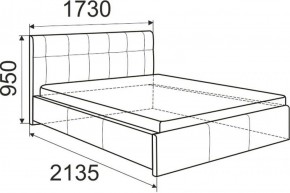 Кровать Изабелла с латами Newtone light beige 1400x2000 в Тобольске - tobolsk.ok-mebel.com | фото 2