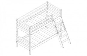 Кровать низкая с наклонной лестницей Соня (Вариант 12) в Тобольске - tobolsk.ok-mebel.com | фото 3