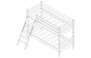 Кровать низкая с наклонной лестницей Соня (Вариант 12) в Тобольске - tobolsk.ok-mebel.com | фото 4