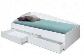 Кровать одинарная "Фея - 3" асимметричная 2000х900 (белая) в Тобольске - tobolsk.ok-mebel.com | фото 2