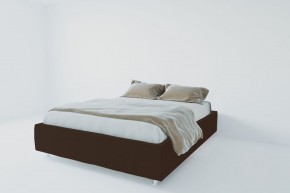 Кровать Подиум с ортопедическим основанием 800 (экокожа коричневая) в Тобольске - tobolsk.ok-mebel.com | фото 1