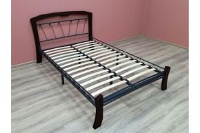 Кровать "Муза 4 Лайт" КМД9 Черная (1400*2000) (ножки-шоколад) с коваными изделиями в Тобольске - tobolsk.ok-mebel.com | фото 3