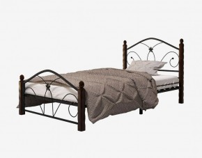 Кровать "Селена 1" Черная (900*2000) (ножки-шоколад) с коваными элементами в Тобольске - tobolsk.ok-mebel.com | фото 2