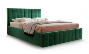 Кровать "Вена" 1400 СТАНДАРТ Вариант 1 Мора зеленый + бельевой ящик с кроватным основанием и подъемным механизмом в Тобольске - tobolsk.ok-mebel.com | фото